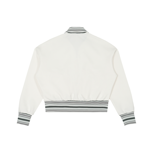 Saint Luciel Striped Rib Collar Zip Jacket