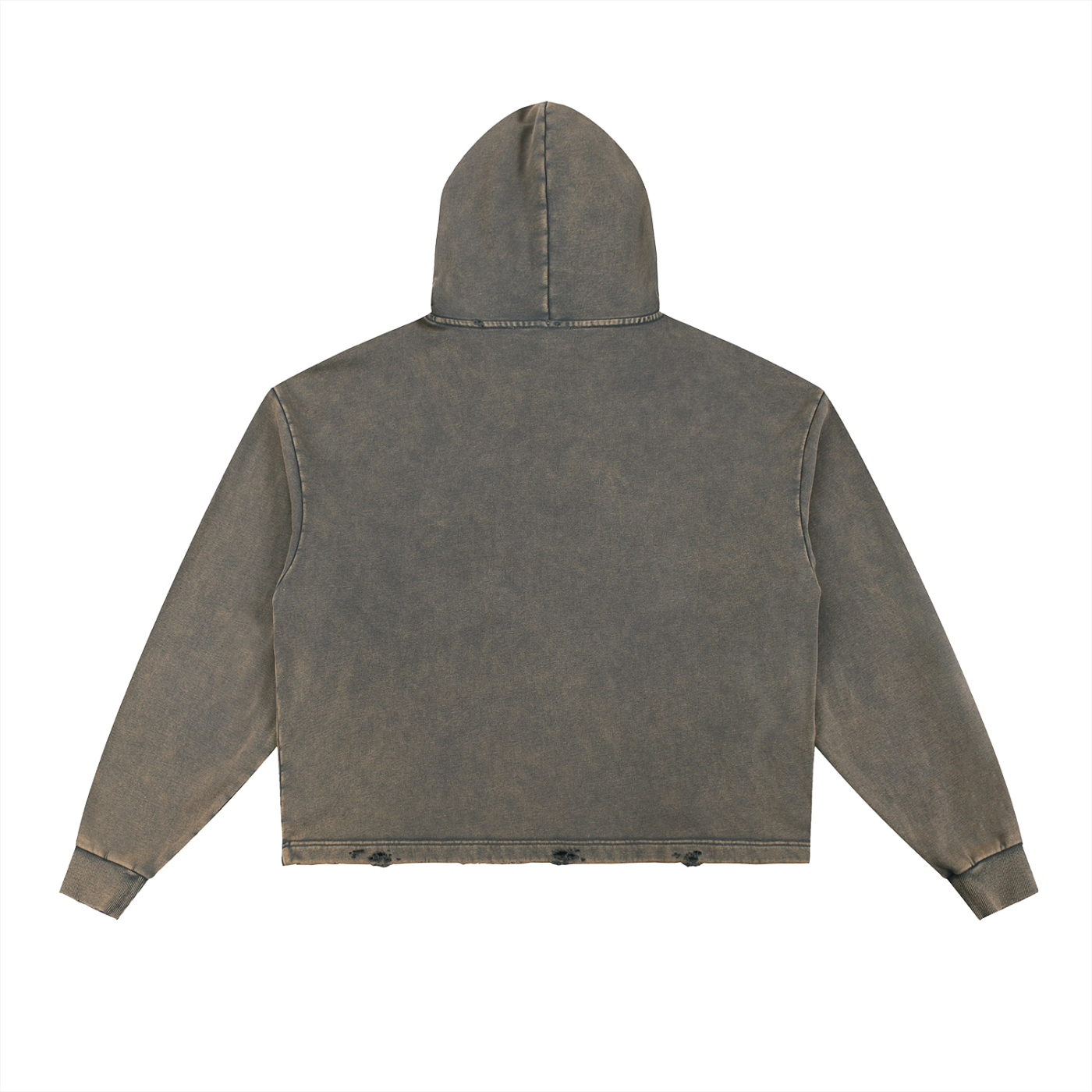 Saint Luciel Vintage Washed Frayed-Hem Hoodie