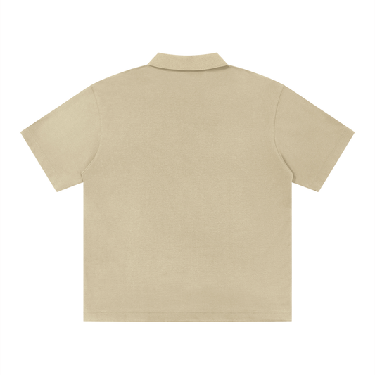 Saint Luciel Men's Drop Shoulder Polo Shirt (Khaki/Brown)