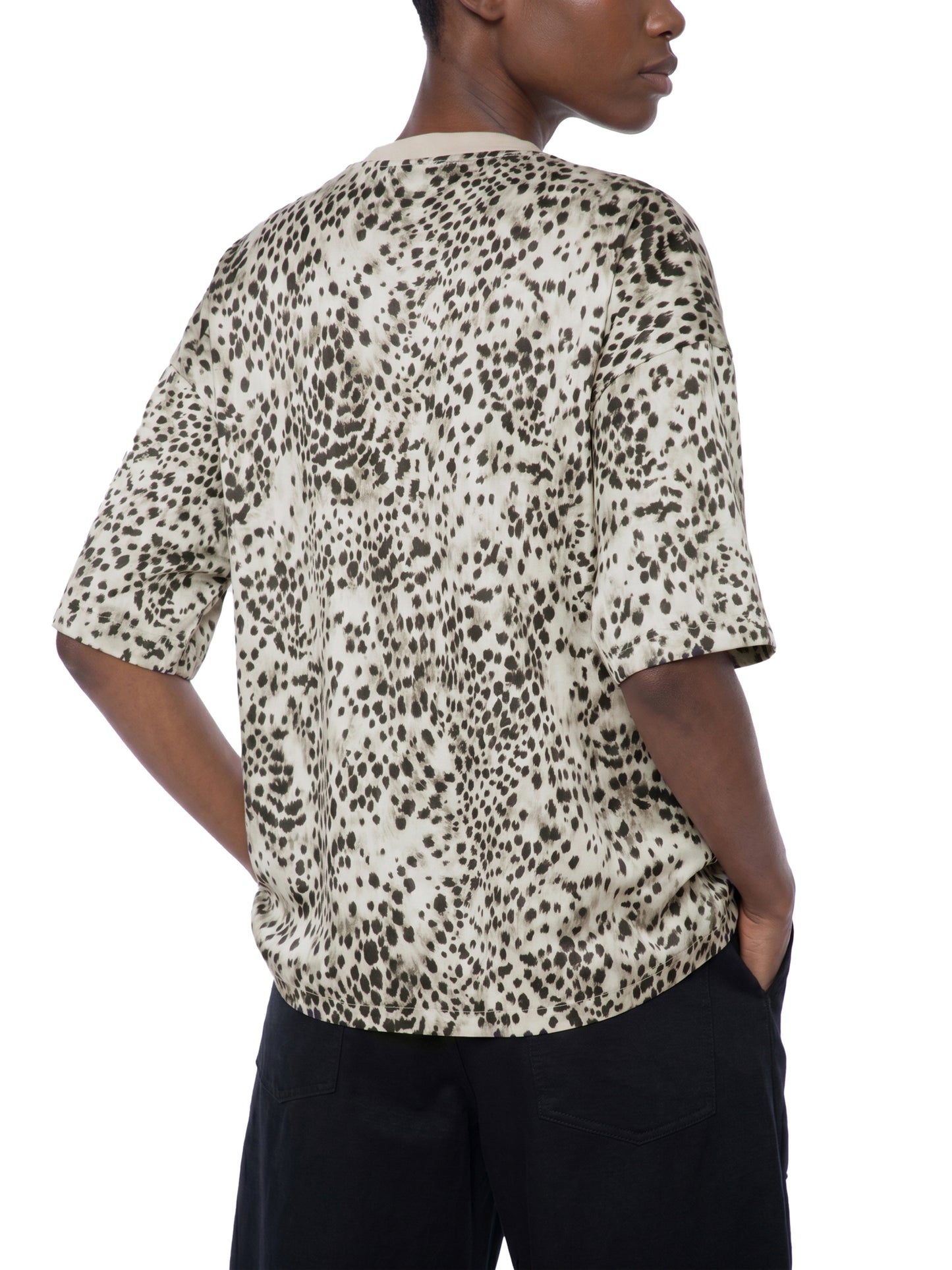 Saint Luciel Cheetah Print Boxy T-Shirt