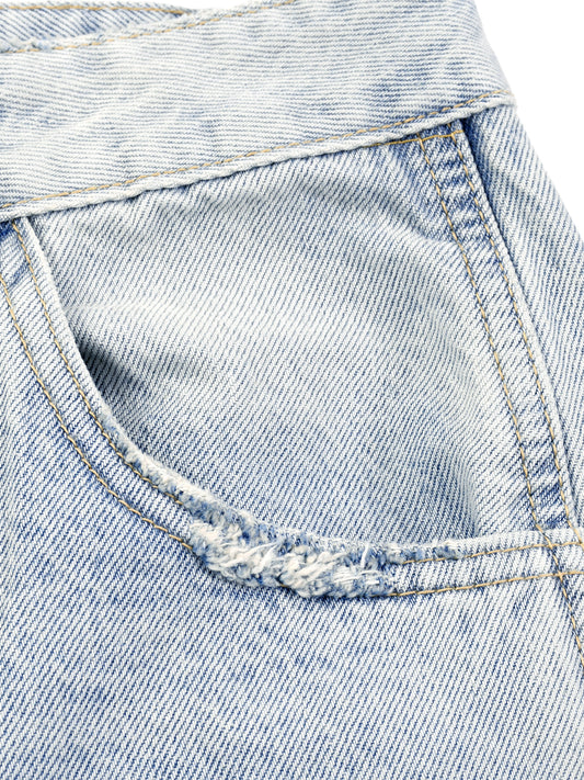 Saint Luciel Men's Vintage Wash Sunfade Barrel Leg Jeans