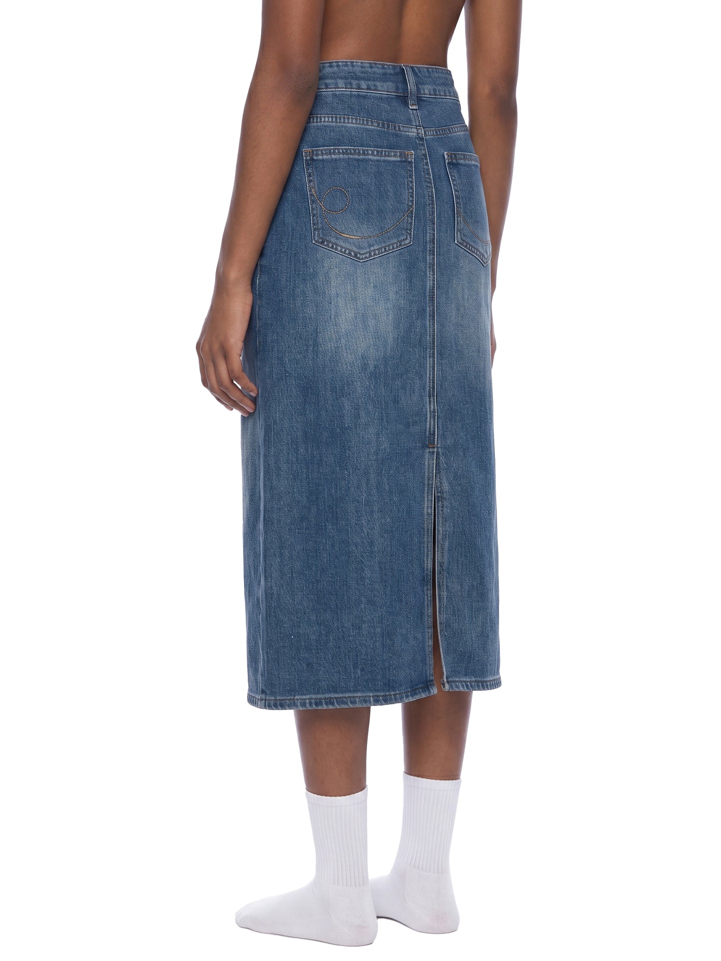 Saint Luciel Women’s Vintage Wash Denim Skirt