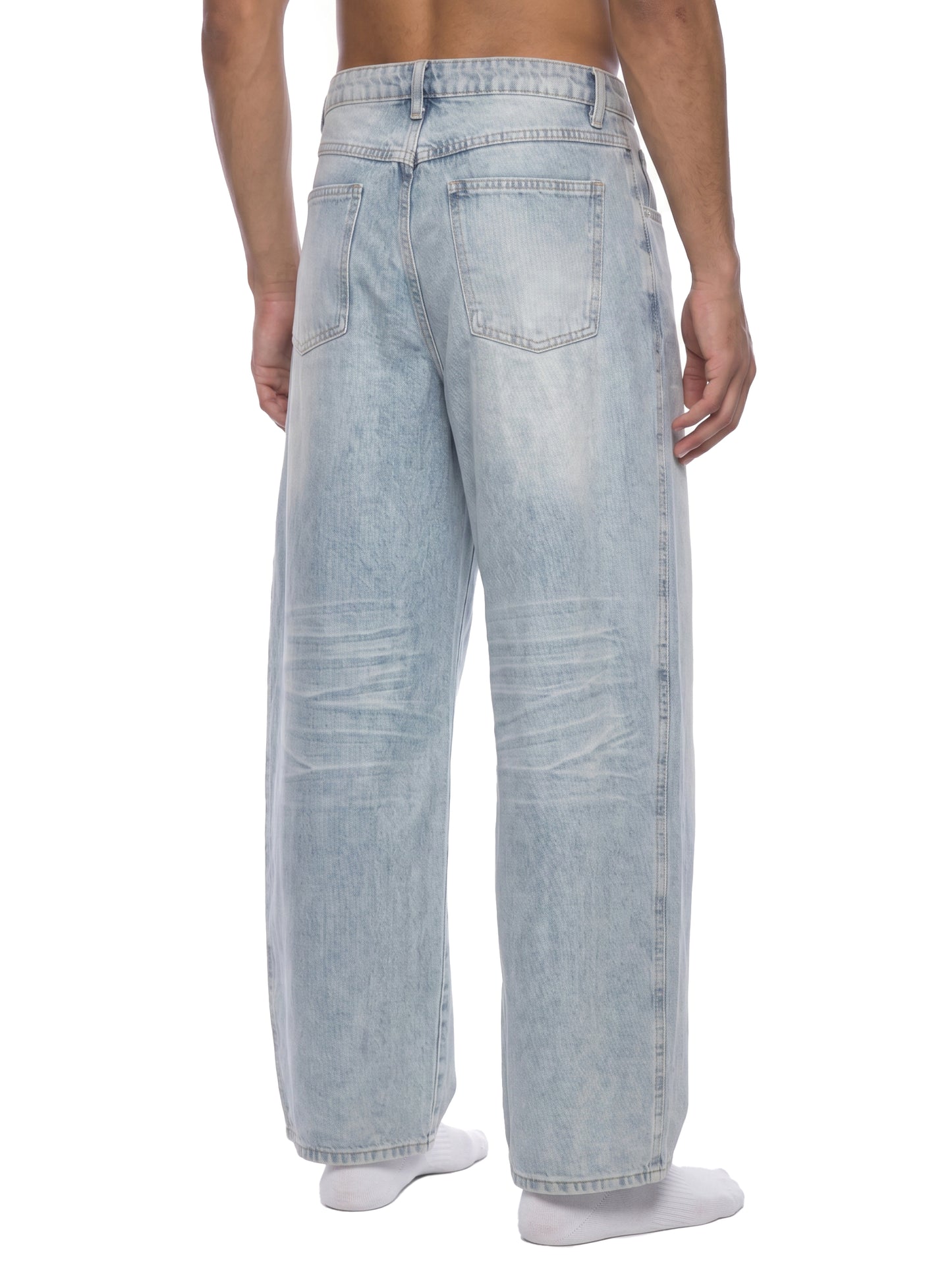 Saint Luciel Men’s Enzyme Wash Wide Leg Jeans
