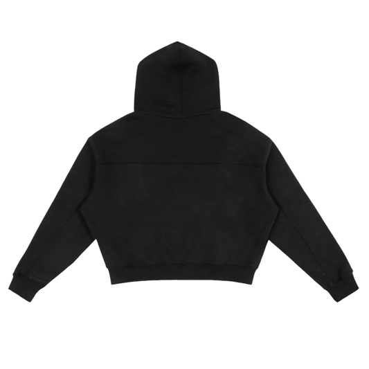 Saint Luciel Fleece Zip-Up Boxy Hoodie