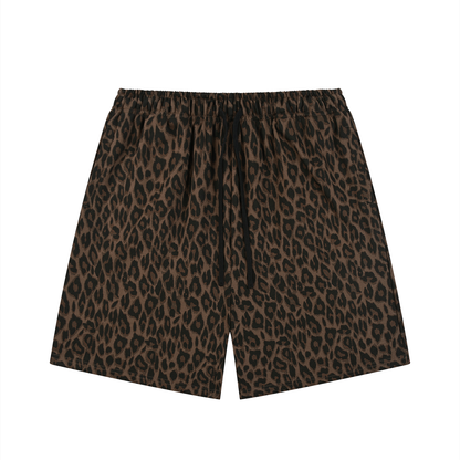 Saint Luciel Heavyweight Leopard Drawstring Shorts