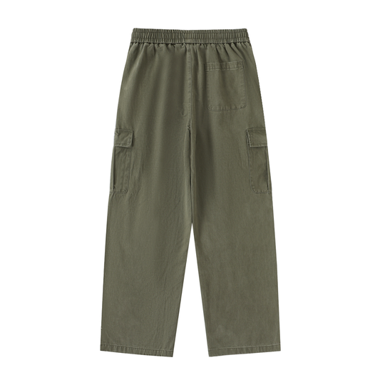 Saint Luciel Drawstring Waist Straight-Leg Cargo Pants