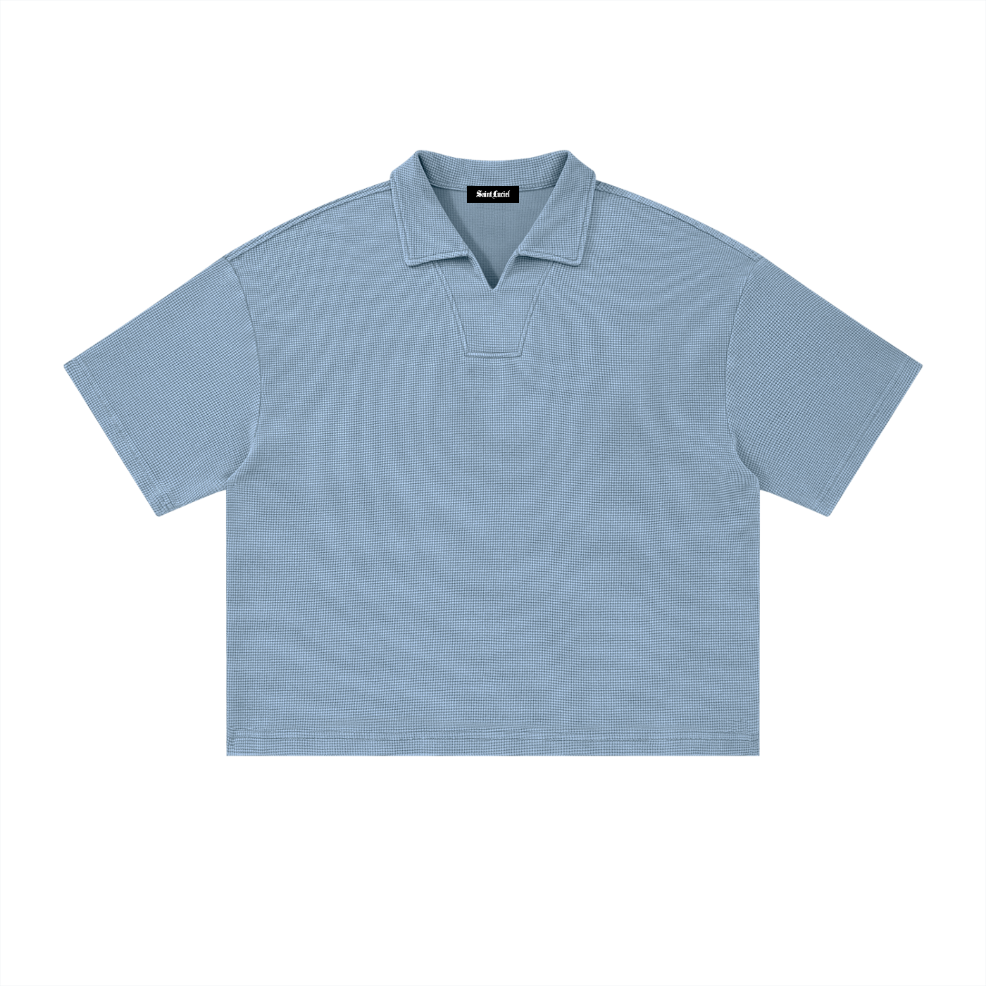 Saint Luciel Waffle Boxy Polo Shirt