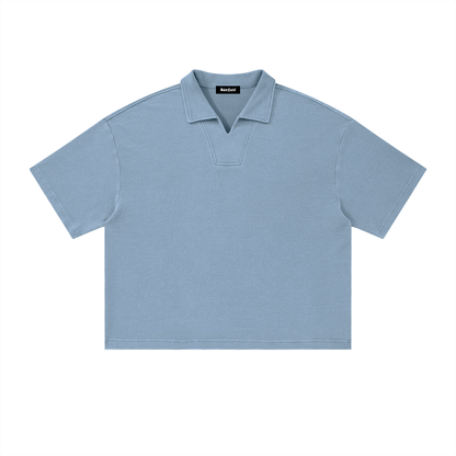 Saint Luciel Waffle Boxy Polo Shirt