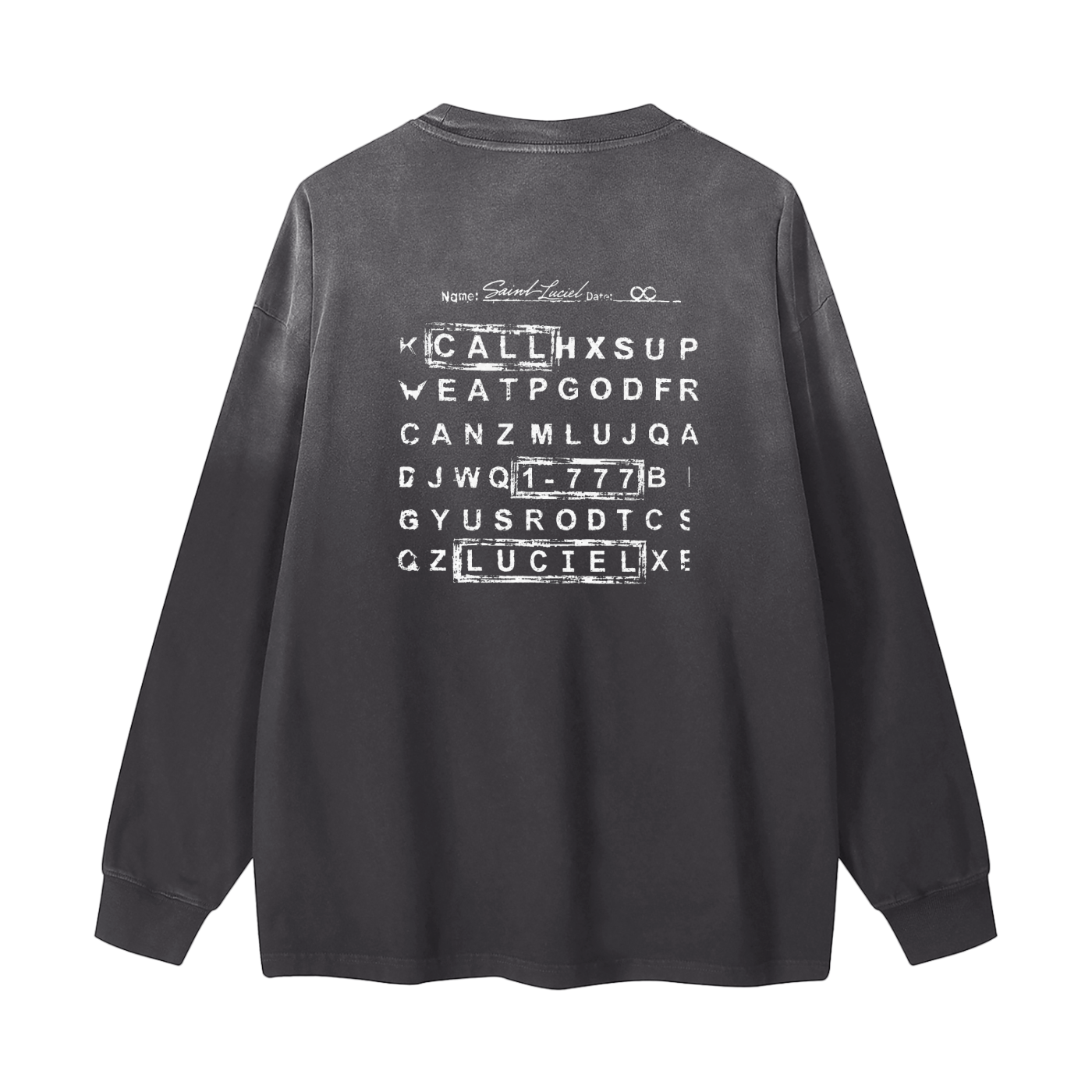 Saint Luciel Word Search Graphic Longsleeve