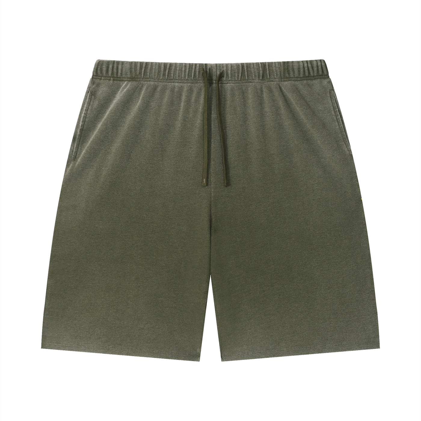 Saint Luciel Vintage Wash Sunfade Waffle Raw Hem Shorts