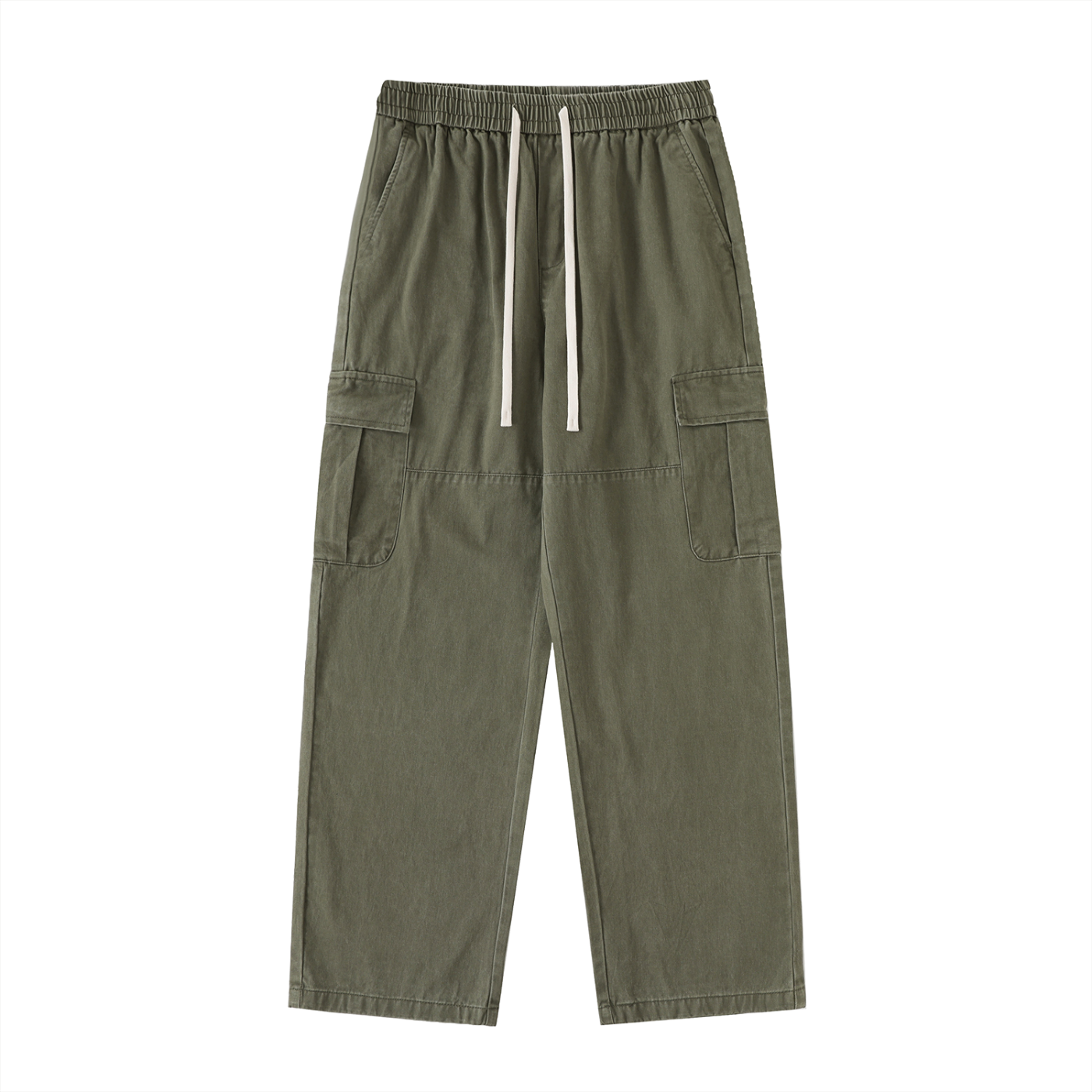 Saint Luciel Drawstring Waist Straight-Leg Cargo Pants