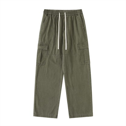 Saint Luciel Drawstring Waist Straight-Leg Cargo Pants