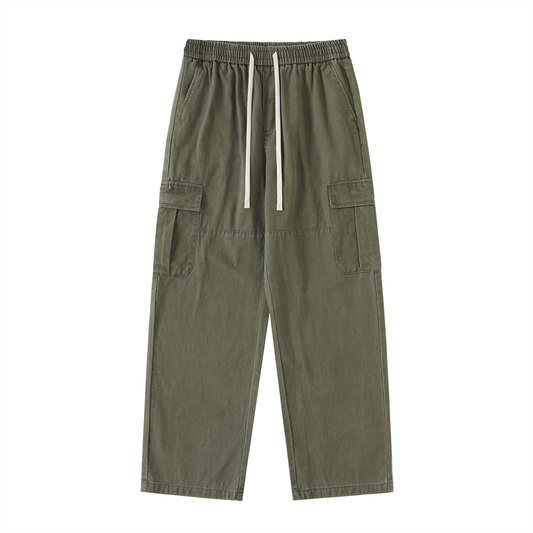 Saint Luciel Drawstring Waist Straight-Leg Cargo Pants