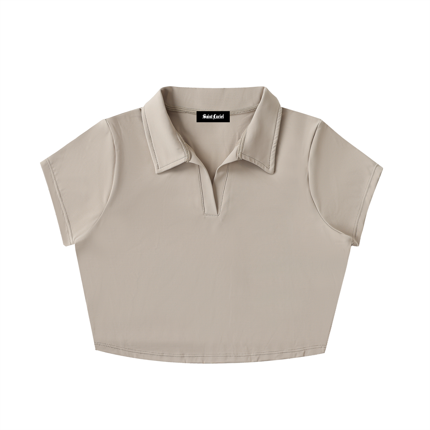 Saint Luciel V-Neck Lapel Crop Top