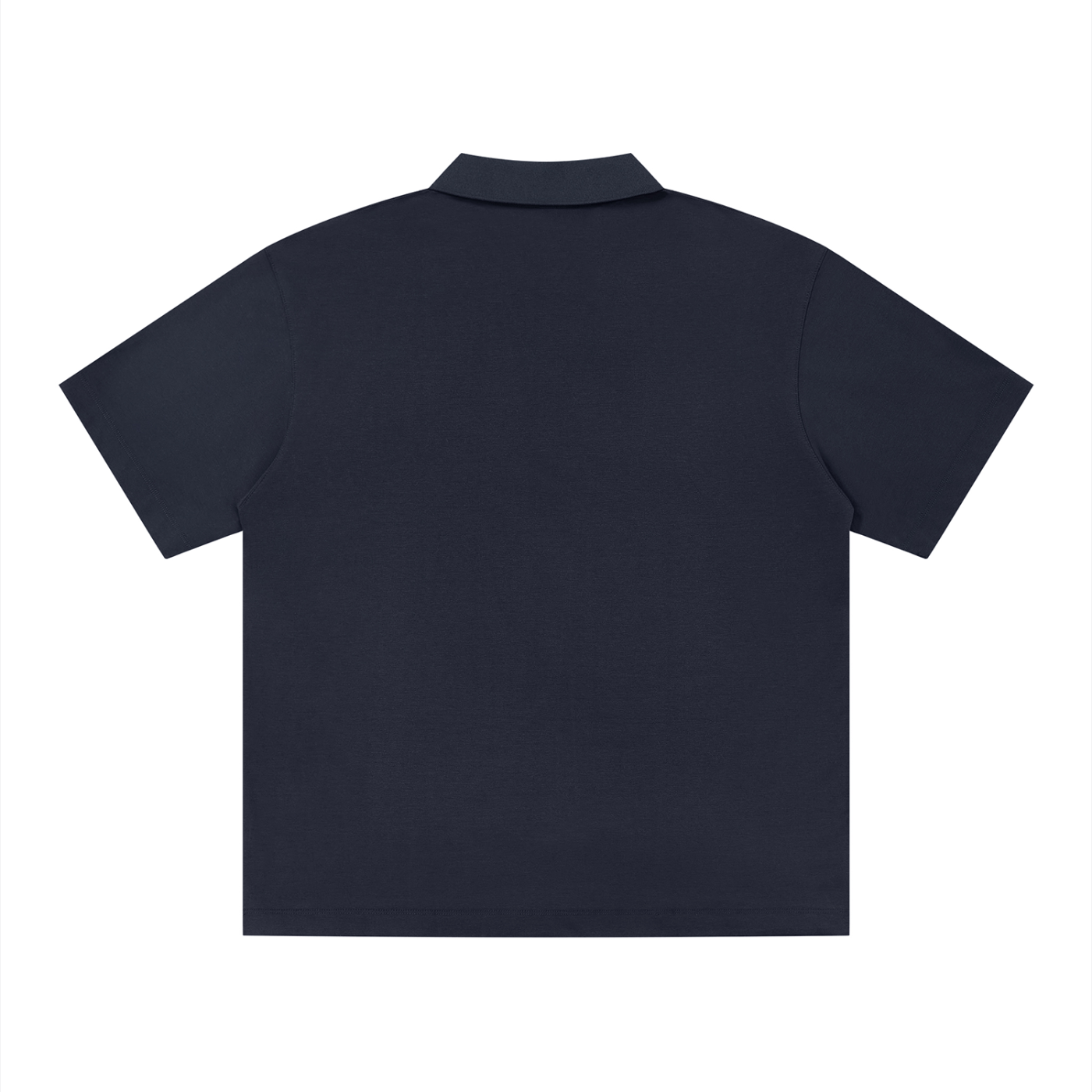Saint Luciel Men's Drop Shoulder Polo Shirt (Navy Blue/White)
