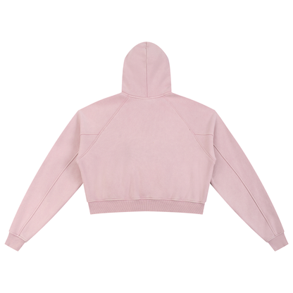 Saint Luciel Snow Washed Cropped Hoodie