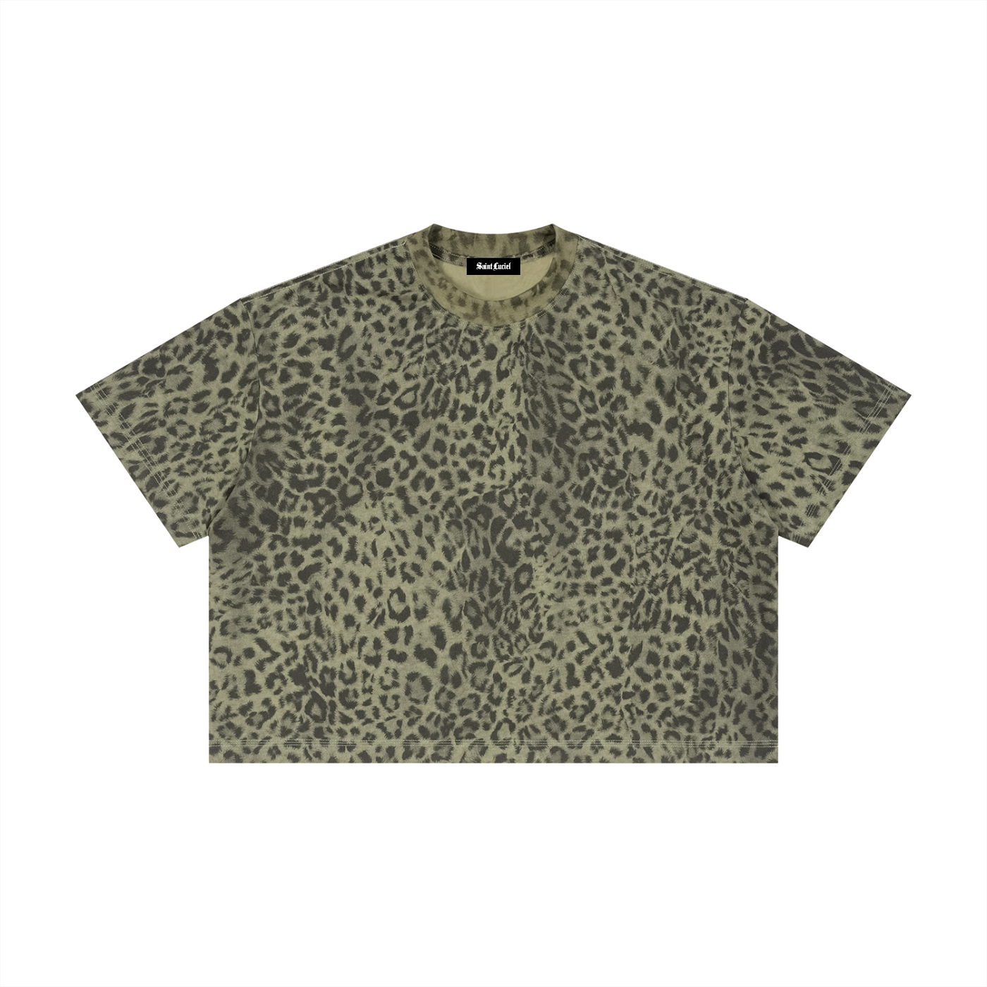 Saint Luciel Leopard Print Boxy T-Shirt