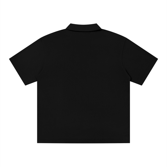 Saint Luciel Men's Drop Shoulder Polo Shirt (Black/Red)