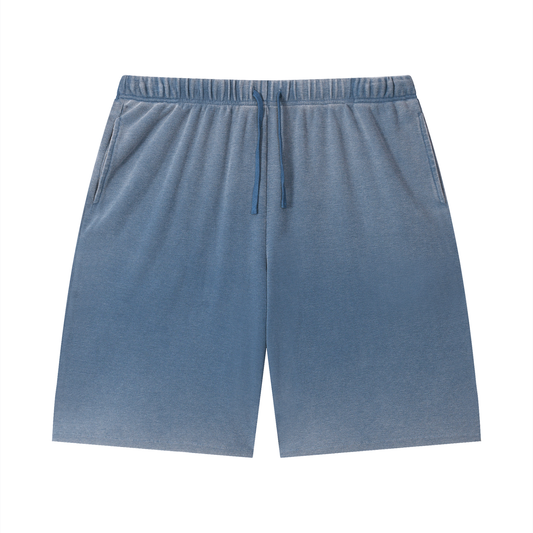 Saint Luciel Vintage Wash Sunfade Waffle Raw Hem Shorts
