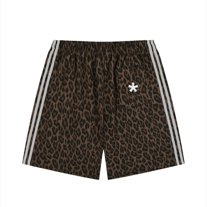 Saint Luciel Heavyweight Leopard Drawstring Shorts