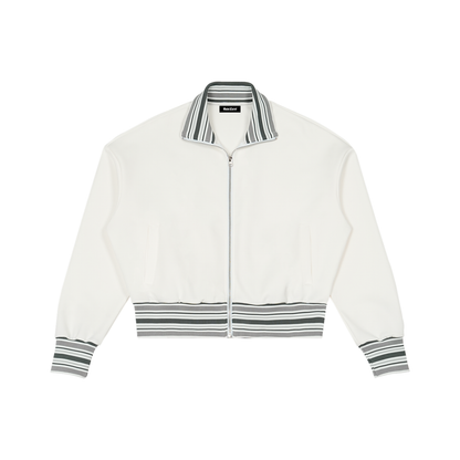 Saint Luciel Striped Rib Collar Zip Jacket
