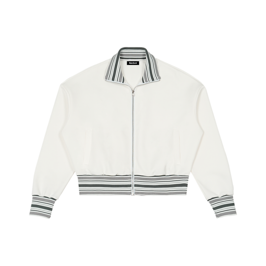 Saint Luciel Striped Rib Collar Zip Jacket