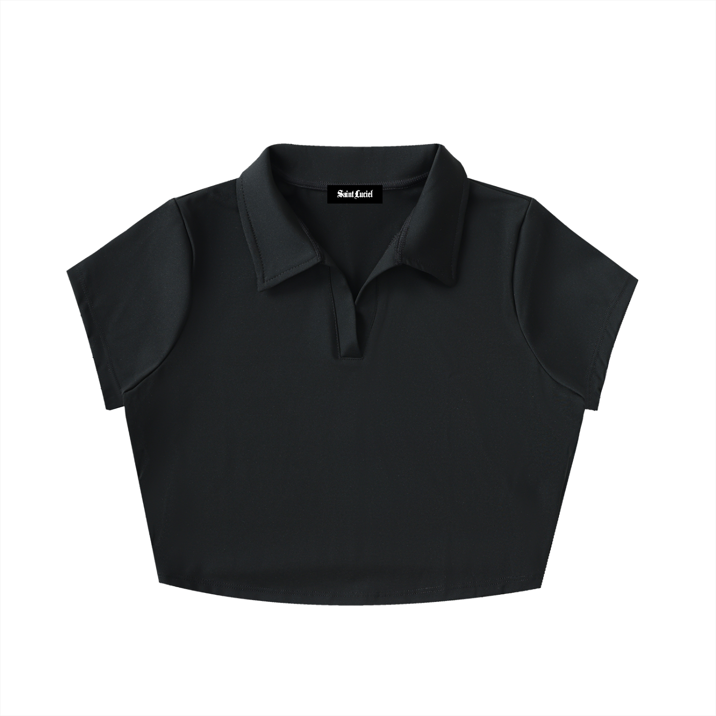 Saint Luciel V-Neck Lapel Crop Top