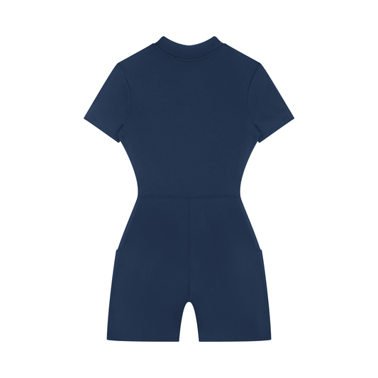 Saint Luciel Women's Quarter-Zip Short Sleeve Romper