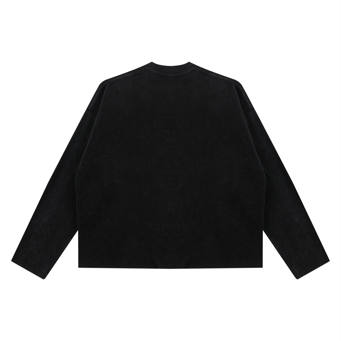 Saint Luciel Vintage Wash Boxy  Waffle Raw Edge Shirt