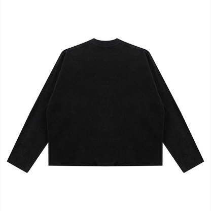 Saint Luciel Vintage Wash Boxy  Waffle Raw Edge Shirt