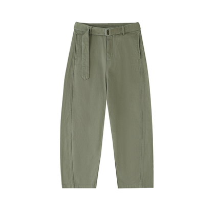 Saint Luciel Belted Barrel-leg Chino Pants