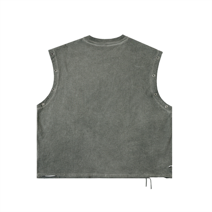 Saint Luciel Distressed Grommet Tank Top