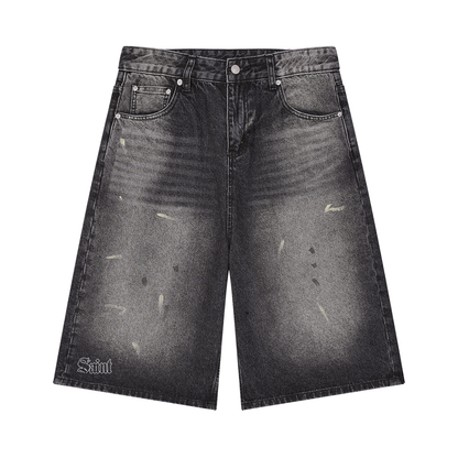 Saint Luciel Men’s Wide Leg Denim Shorts