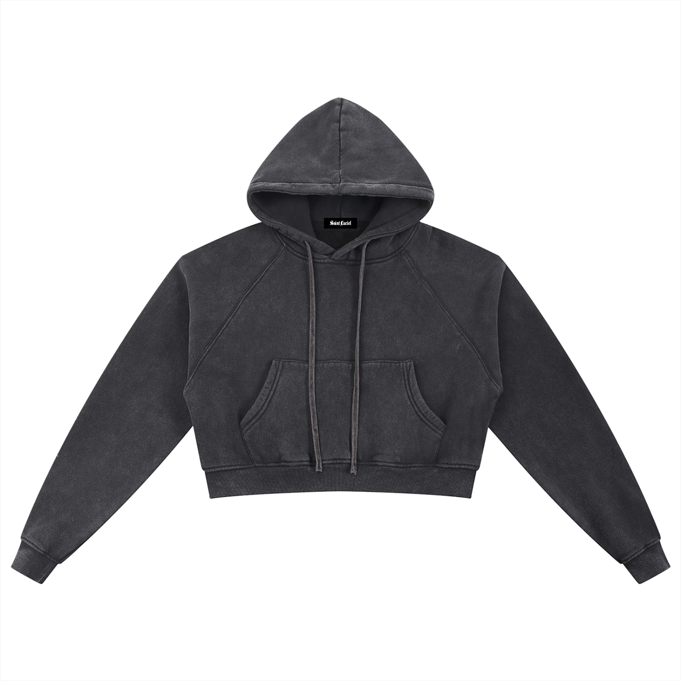 Saint Luciel Snow Washed Cropped Hoodie