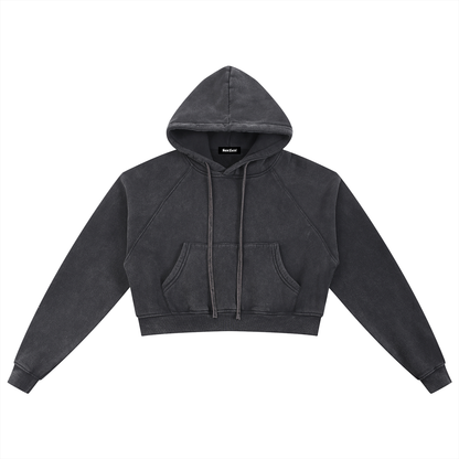 Saint Luciel Snow Washed Cropped Hoodie