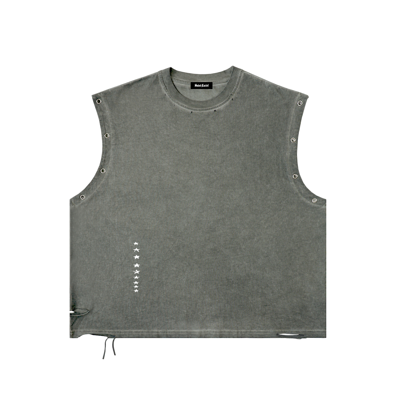 Saint Luciel Distressed Grommet Tank Top