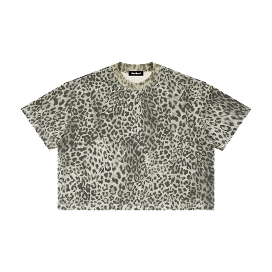 Saint Luciel Leopard Print Boxy T-Shirt