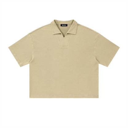 Saint Luciel Waffle Boxy Polo Shirt