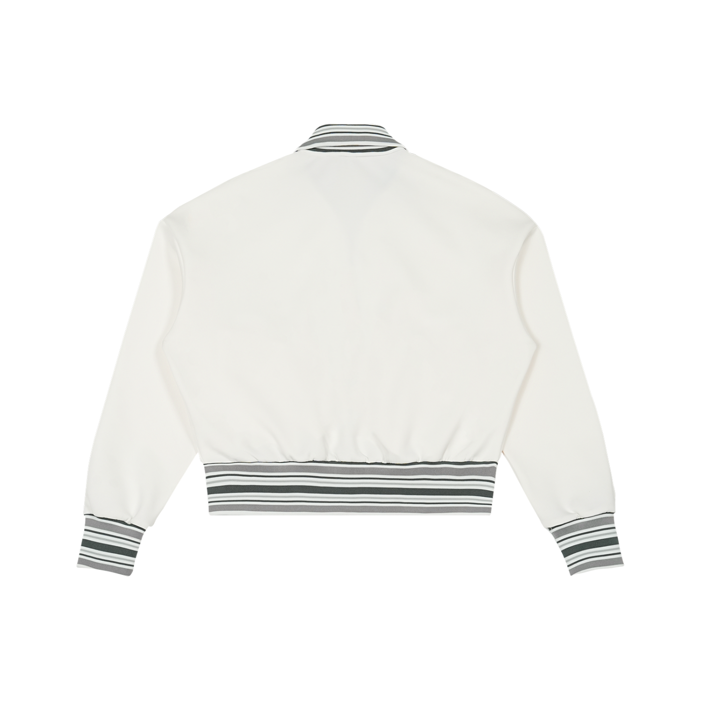 Saint Luciel Striped Rib Collar Zip Jacket