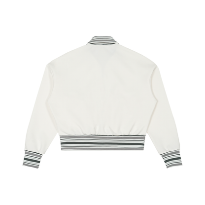 Saint Luciel Striped Rib Collar Zip Jacket