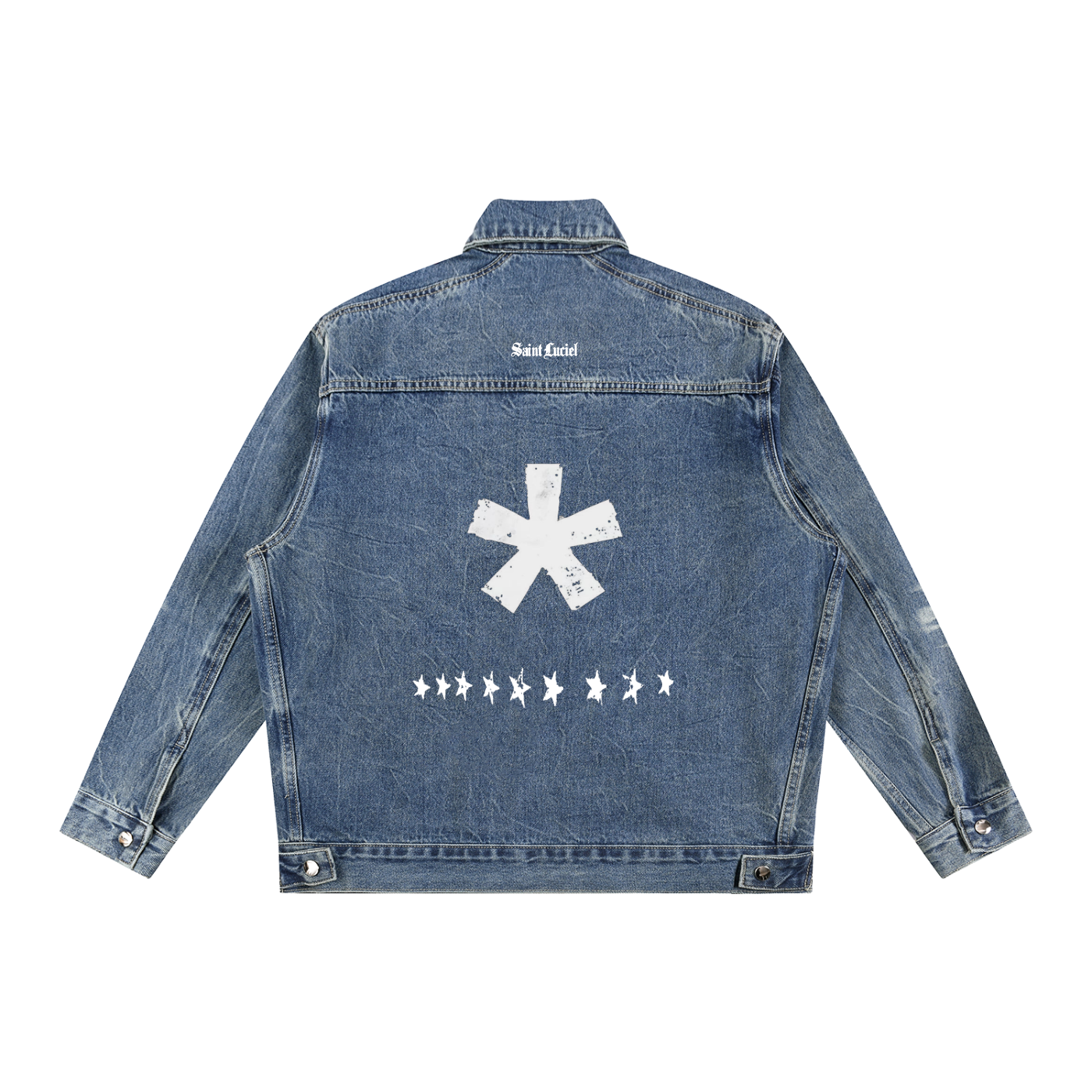 Saint Luciel Vintage Wash Zip Up STAR Denim Jacket