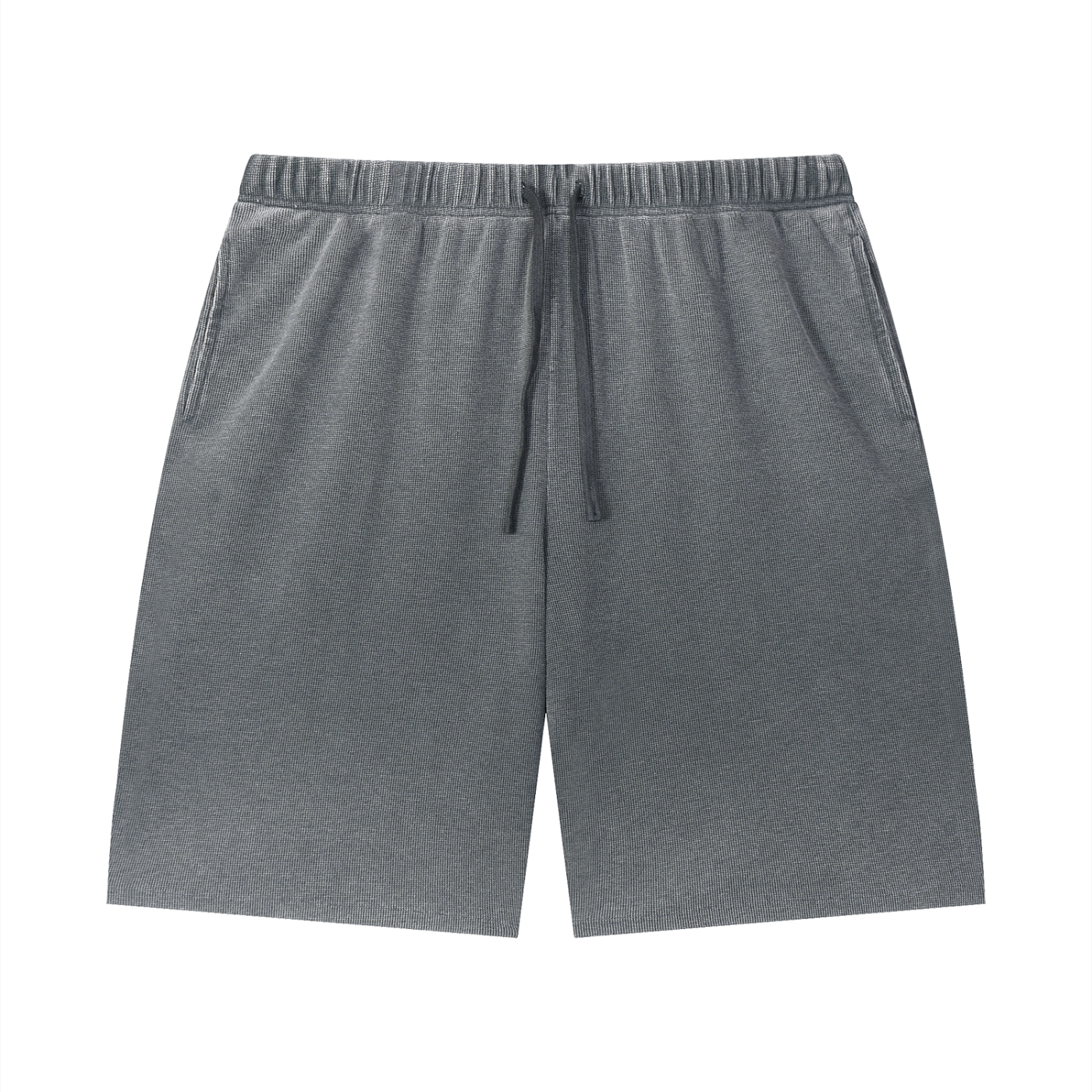 Saint Luciel Vintage Wash Sunfade Waffle Raw Hem Shorts
