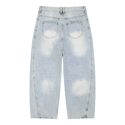 Saint Luciel Men's Vintage Wash Sunfade Barrel Leg Jeans
