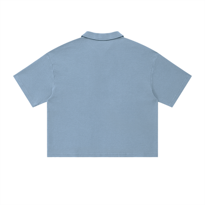 Saint Luciel Waffle Boxy Polo Shirt