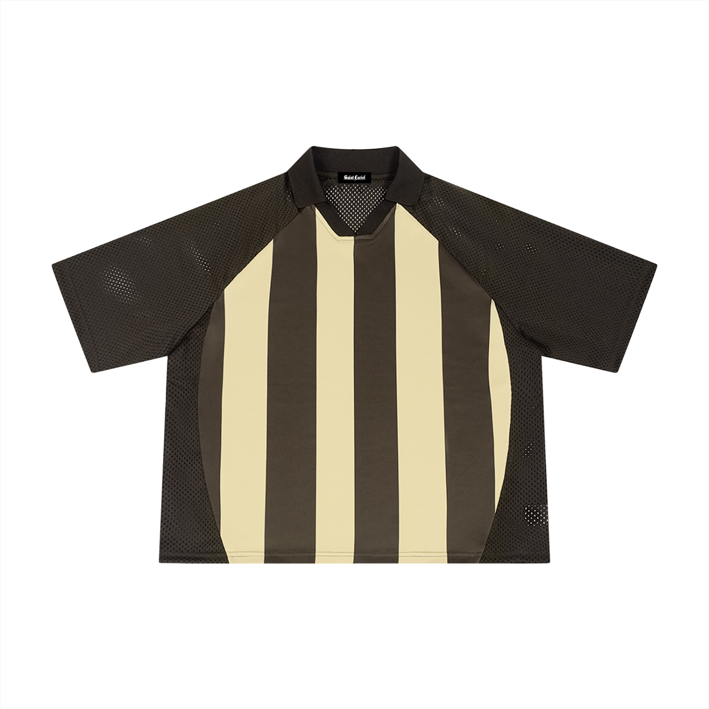 Saint Luciel Striped Mesh Boxy Soccer Jersey