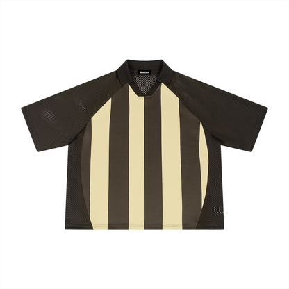 Saint Luciel Striped Mesh Boxy Soccer Jersey