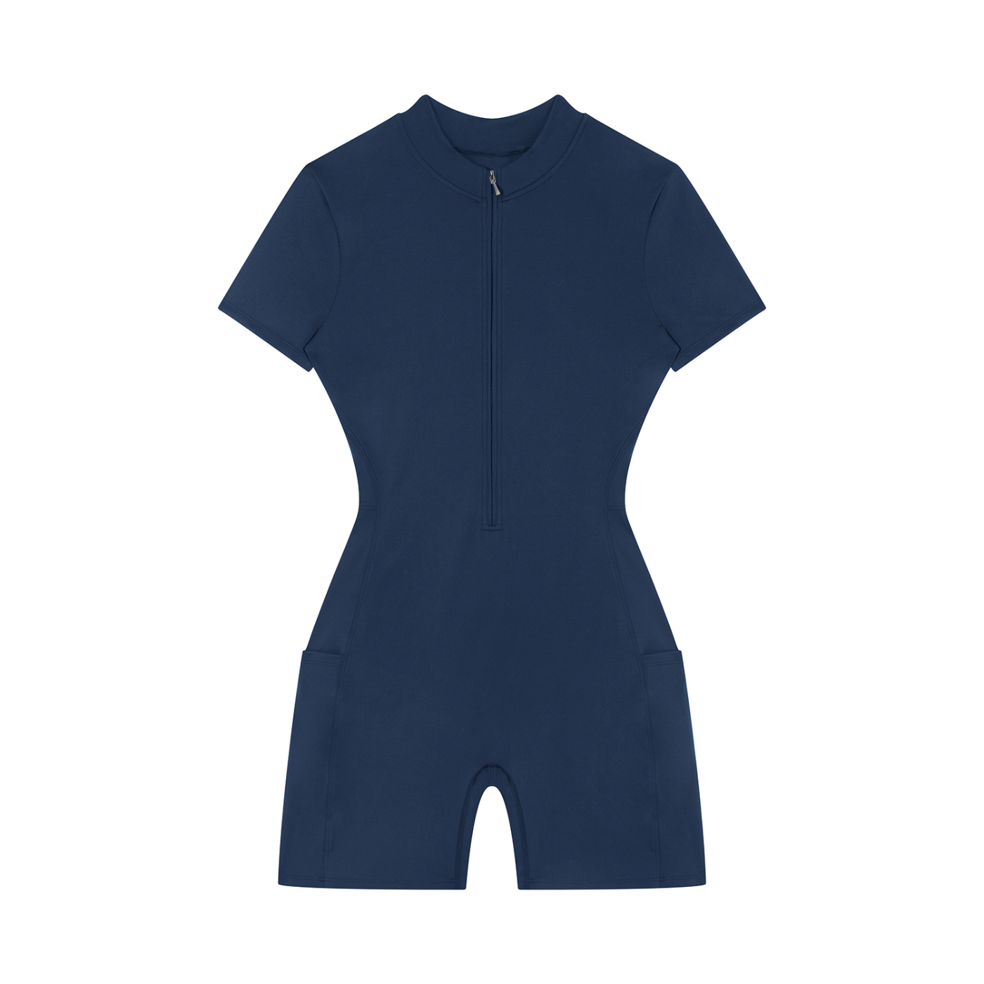 Saint Luciel Women's Quarter-Zip Short Sleeve Romper