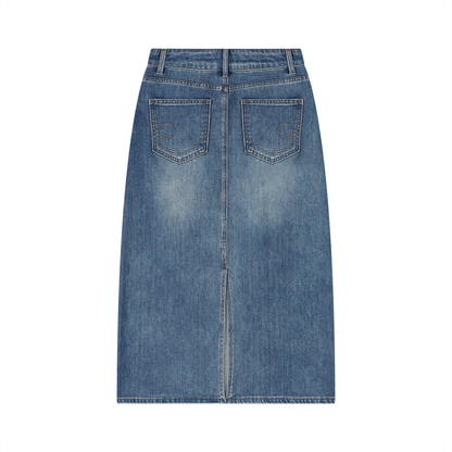 Saint Luciel Women’s Vintage Wash Denim Skirt