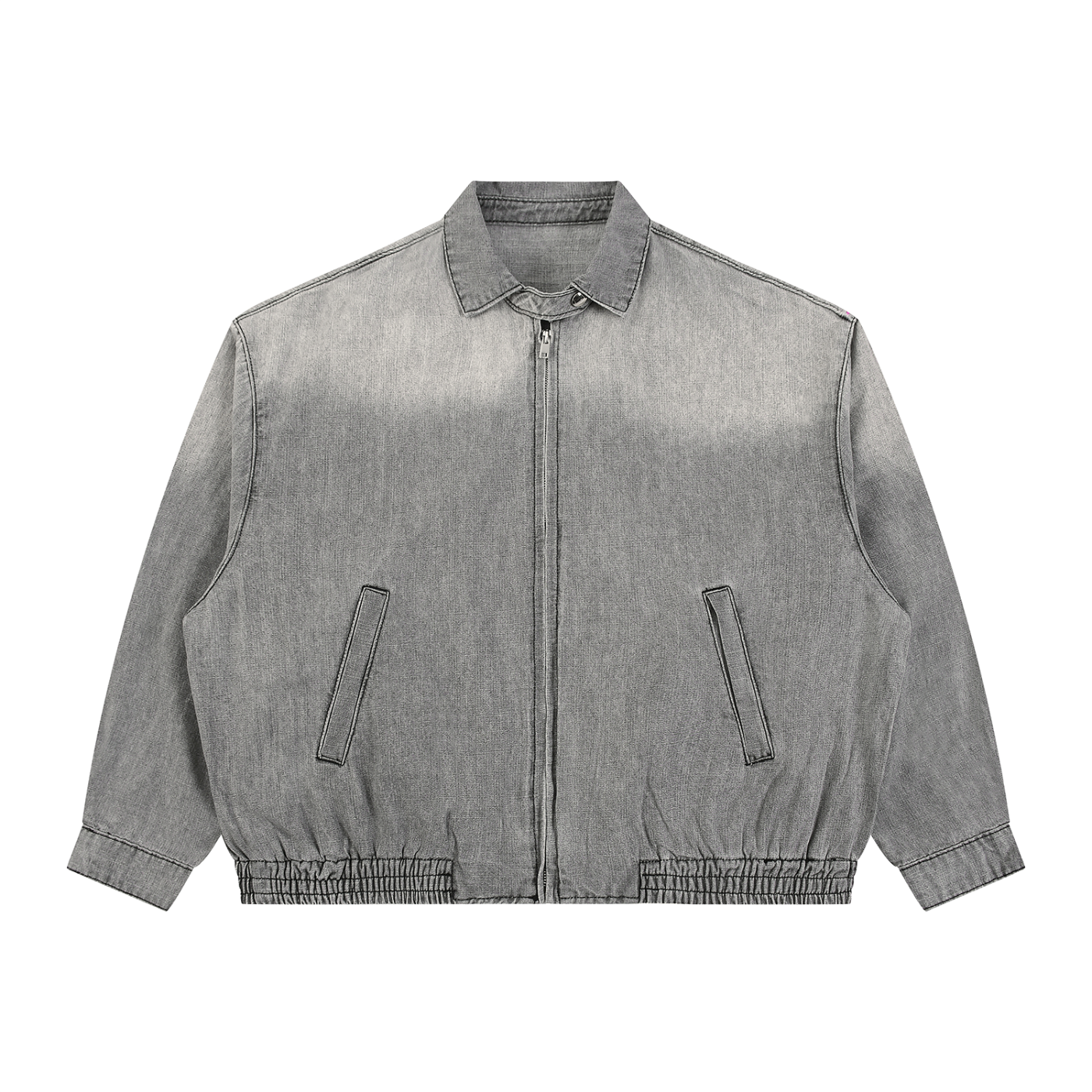 Saint Luciel Vintage Wash Full-Zip Denim Jacket