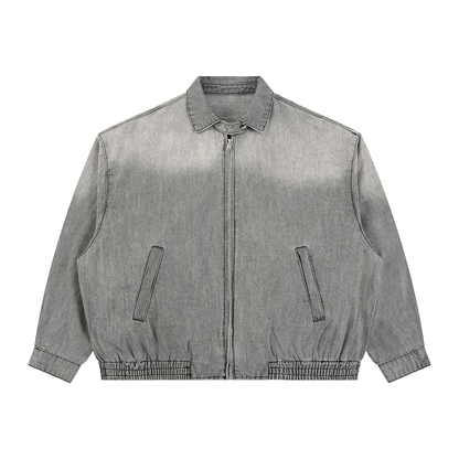 Saint Luciel Vintage Wash Full-Zip Denim Jacket